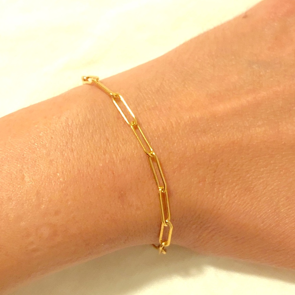 Paper Clip Chain Link Bracelet